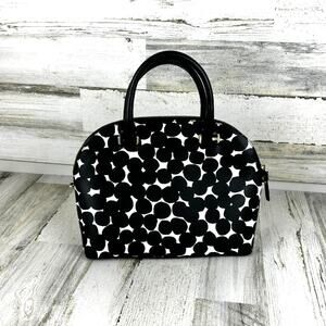 Kate Spade Carli Grove Splodge Dot Medium Satchel Black White Bag Dot Designer